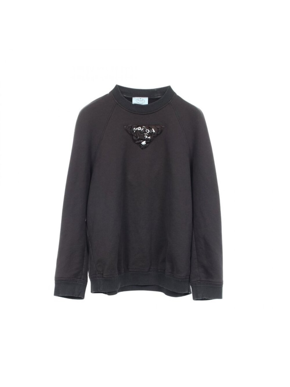 Prada Sweatshirt Rose Triangle Logo Cotton Hoodie